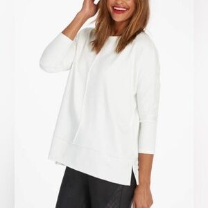 Spanx - Perfect Length Top, Dolman 3/4 Sleeve - White Small